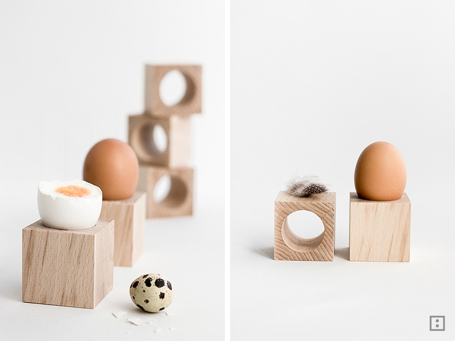 Bauklötzer - Würfel als Eierbecher - Holz DIY Scandistyle minimal Design