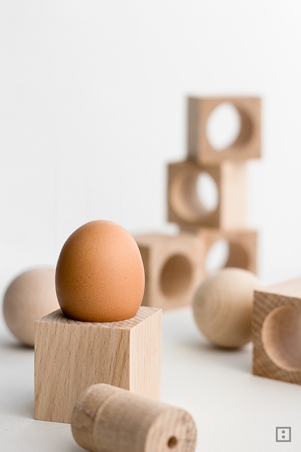 Bausteine - Bauklötze als Eierbecher im minimalistischen Design