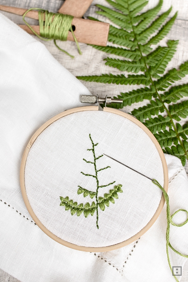 Embroidery Fern - Farn sticken DIY