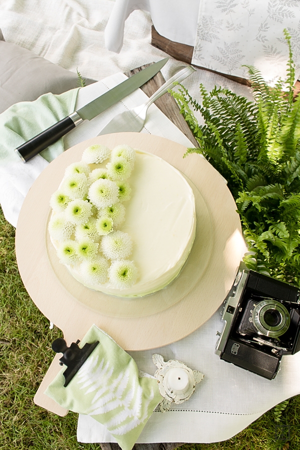 Picknick im Grünen - Packliste DIY Ideen - Kuchen mit Blüten und in Ombre