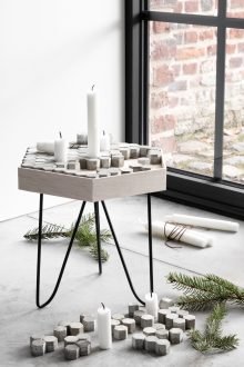 Adventkranz mit Beton als Beistellhocker - DIY Anleitung für ein Kerzenhalter - Weihnachtsdeko skandinavisch minimalistisch