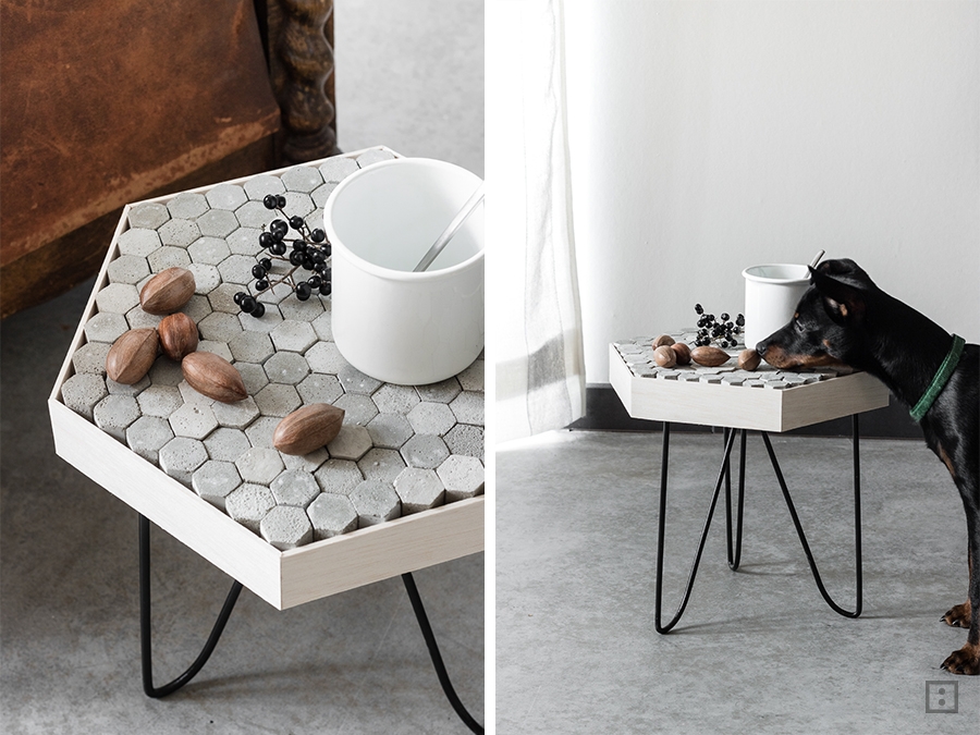Adventkranz mit Beton als Beistellhocker - DIY Anleitung für Tisch Beistelltisch  - Weihnachtsdeko skandinavisch minimalistisch modern